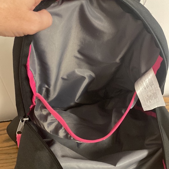 JanSport Backpack Black Rosa Floral Embroidery with laptop sleeve - Picture 7 of 8